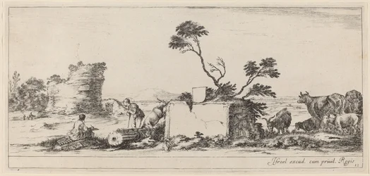 Campagna Scene with Artist Sketching