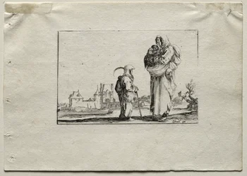 Caprices: Beggar Woman with a Baby and a Little Girl