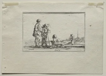 Caprices: Two Standing Beggars and a Cripple
