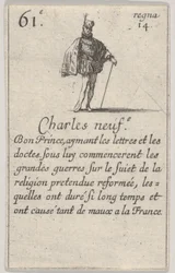 Charles IX, the Good Prince, from Game of the Kings of France, 1644