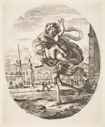 Death carrying a child, from The five deaths