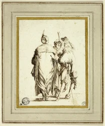 European Courtier and Two Turks, Conversing