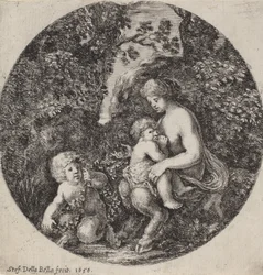 Female Satyr Nursing a Child in a Wooded Landscape