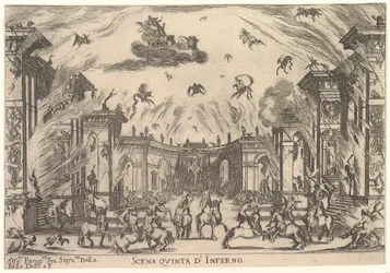 Fifth scene, the Inferno, from "The Marriage of the Gods" (Le nozze degli Dei)