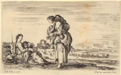 Women Watching the Bathers, Plate 2 from the Series 