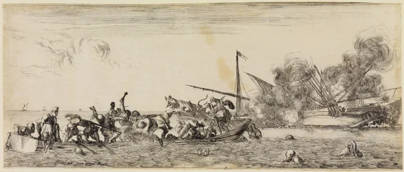 Peace and War (Et pace et bello): Naval Battle with a Rowboat in the Foreground