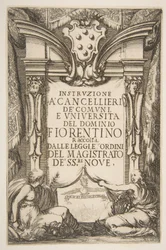 Frontispiece for the Instruzione a Cancellieri, 1635