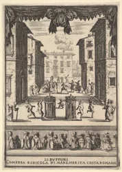 Frontispiece for the comedy The Buffoons
