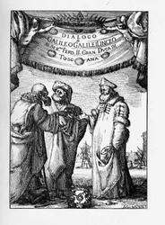 Frontispiece of the Dialogue Concerning the Two Chief World Systems by Galileo Galilei, 1632