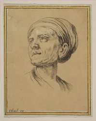 Head of a Woman in Three Quarter View, from Various Heads and Figures