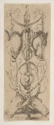 Hunting Trophy with Stag Heads at Bottom, ca. 1653