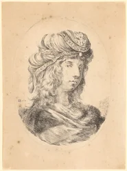 Young Man with Turban in Three-Quarter Profile to the Right