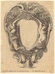 Cartouche with Nymphs