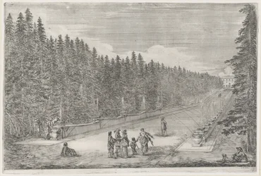 Avenue with Fountains in the Garden of Villa Pratolino (series title)
