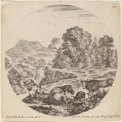Landscape with Animals and Two Seated Shepherds, 1646