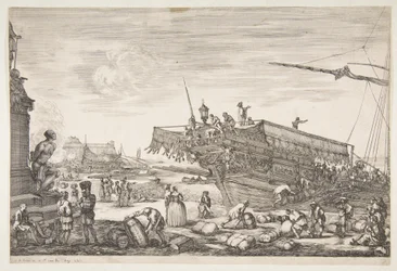Loading a Galley, from Views of the Port of Livorno, 1654-55