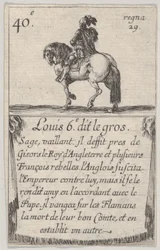 Louis VI, called the Fat, Wise, Valiant, from Game of the Kings of France, 1644