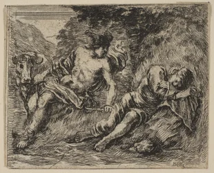 Mercury and Argus, from Game of Mythology, 1644