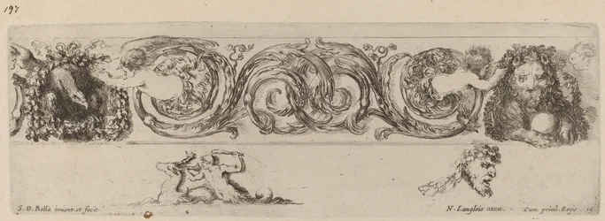Ornamental Frieze with Eagle and Lion Engarlanded by Children, probably 1648