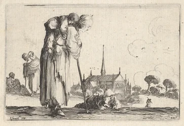Plate 10: A Peasant Woman Turned Towards the Right with a Child on Her Back, a Boy Lying