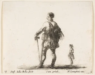 Plate 19: A Polish Nobleman in Court Dress, Standing in Center, Seen from Behind, ca. 1644-47