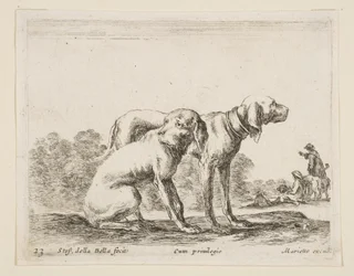 Plate 23: Two Hounds, from Various Animals
