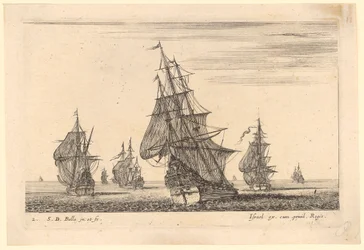 Seascape with Eight Sailing Ships