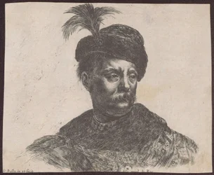 Study of a Polish nobleman as a bust, from the series "Principii del disegno"