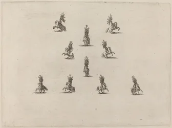 Ten Cavaliers with Large Plumed Helmets, 1652