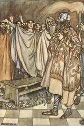 A mighty shout of exultation arose from the Ulstermen, illustration from 