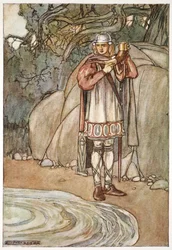 Dermot took the horn and would have filled it, c1910