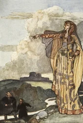 Macha Curses the Men of Ulster, Illustration from 