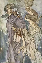 There Dwelt the Red-Haired Ocean-Nymphs, Illustration from 