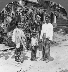 Burmese Family, Rangoon, Burma