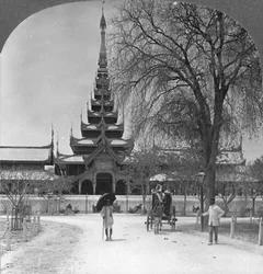 Front view of the Royal Palace, Mandalay, Burma, 1908