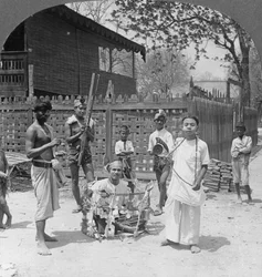 Scene during a festival, Burma