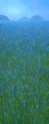 Blue Field Distant Hills