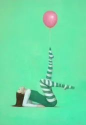 Pink Balloon Balance