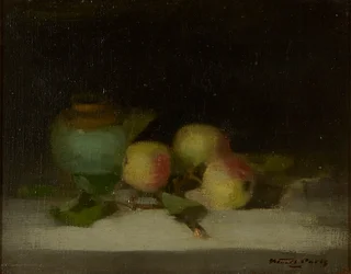 A Still Life of Apples and Ginger Jar