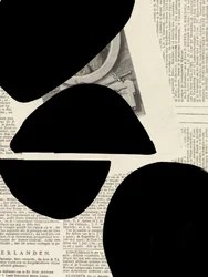 Organic Black Shapes Collage