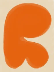 Soft Orange Abstract Shape
