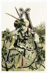 A: Constance Elise De Vere, French Actress with English Roots, Born in Belgium - Theatre Marigny, Paris - Alphabet in Postcards