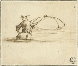 Fisherman with Net