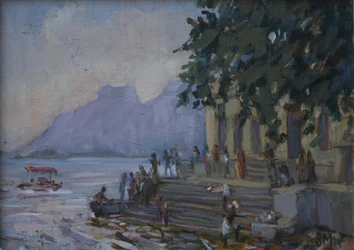Washing on the Steps at Udaipur