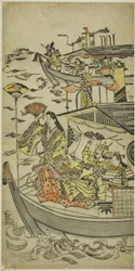 Lady Tamamushi Raising a Fan Target