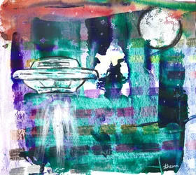 Vibrant UFO Night