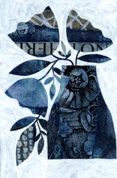 Layered Blue Botanicals