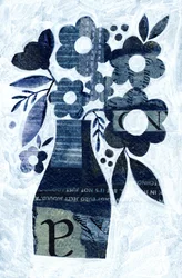 Modern Blue Flowers