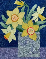 Spring Daffodils In Vase