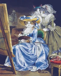 Illustration from Cats Galore! A Compendium of Cultured Cats